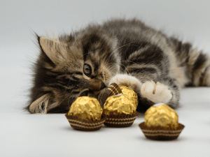 Symptomen van een kat met chocoladevergiftiging